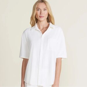 CozyTerry® Button Down Shirt - Pearl Small NWT